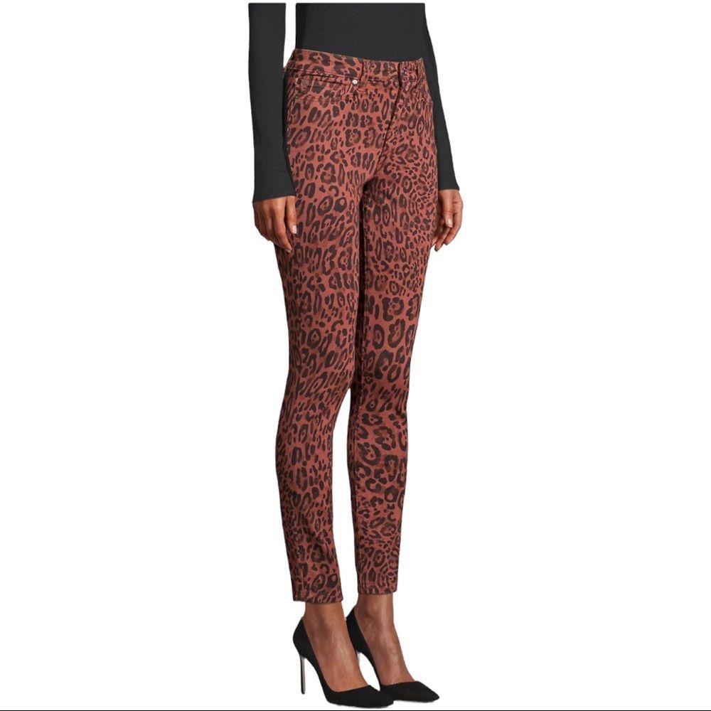 JOE'S JEANS The Charlie High Rise Skinny Ankle Twisted Leopard Sequoia Animal 30 - Picture 8 of 16